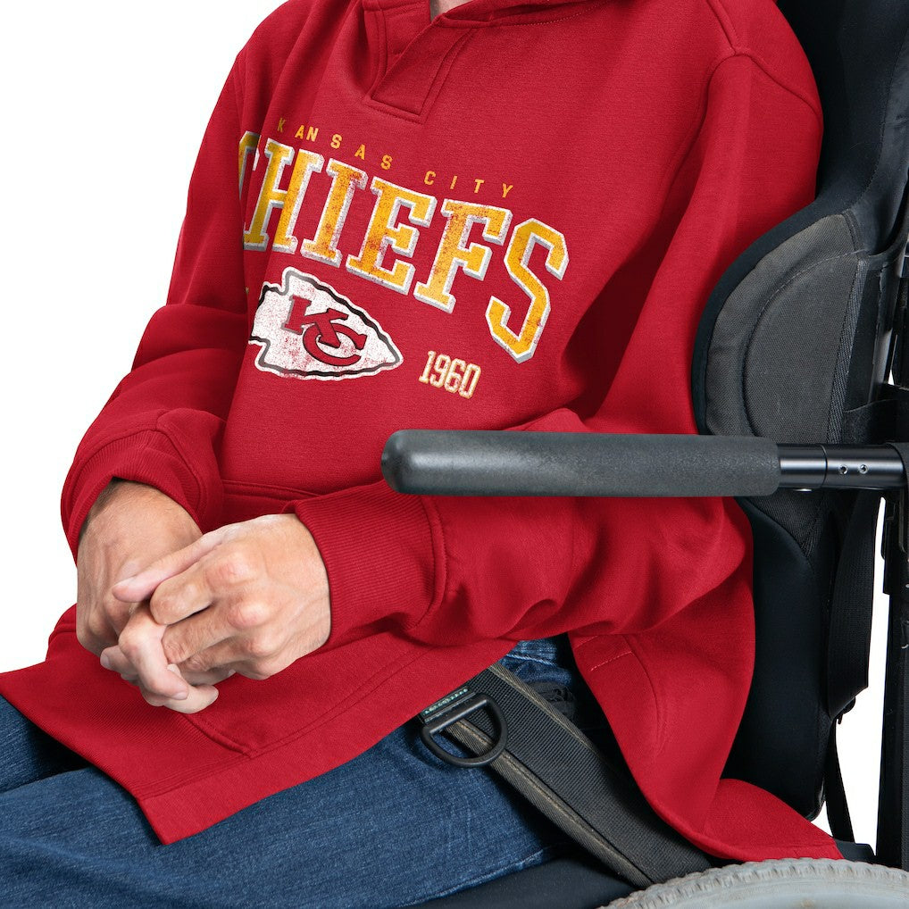 Kansas City Chiefs G-III Sports by Carl Banks Adaptive Team Spirit Graphic Fleece Pullover Hoodie Red