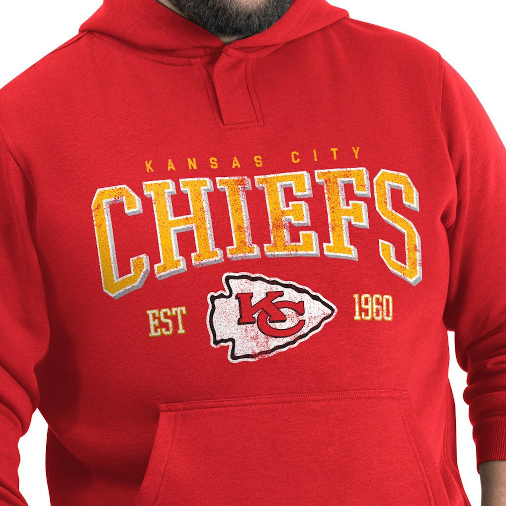 Kansas City Chiefs G-III Sports by Carl Banks Adaptive Team Spirit Graphic Fleece Pullover Hoodie Red