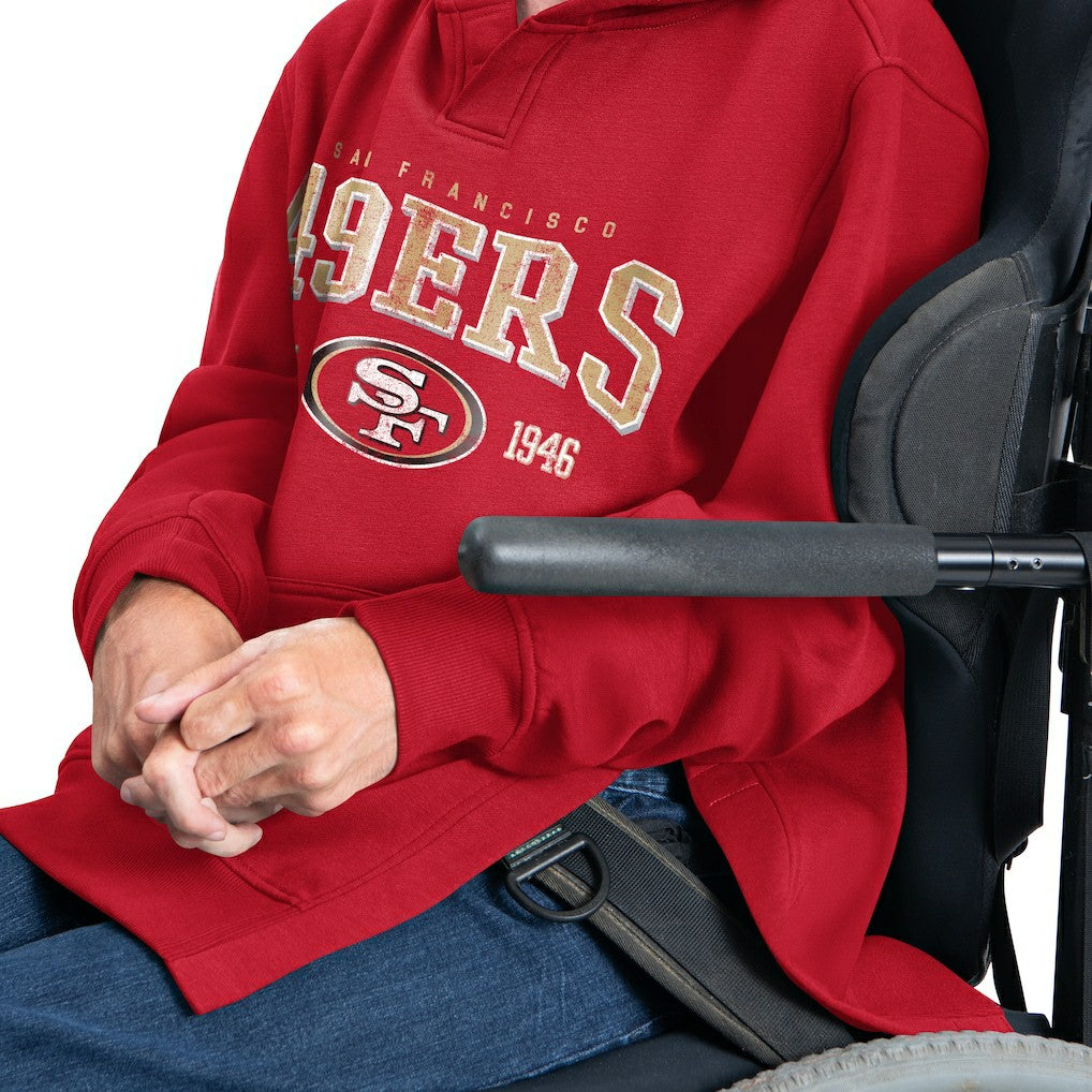 San Francisco 49ers G-III Sports by Carl Banks Adaptive Team Spirit Graphic Fleece Pullover Hoodie Scarlet