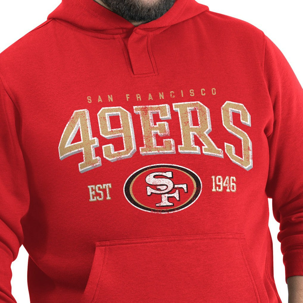 San Francisco 49ers G-III Sports by Carl Banks Adaptive Team Spirit Graphic Fleece Pullover Hoodie Scarlet