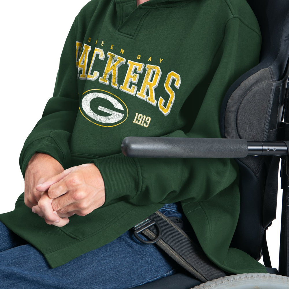 Green Bay Packers G-III Sports by Carl Banks Adaptive Team Spirit Graphic Fleece Pullover Hoodie Green