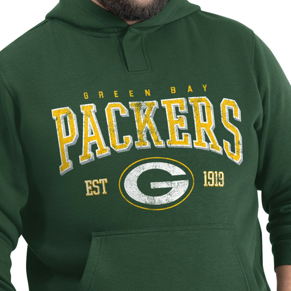 Green Bay Packers G-III Sports by Carl Banks Adaptive Team Spirit Graphic Fleece Pullover Hoodie Green