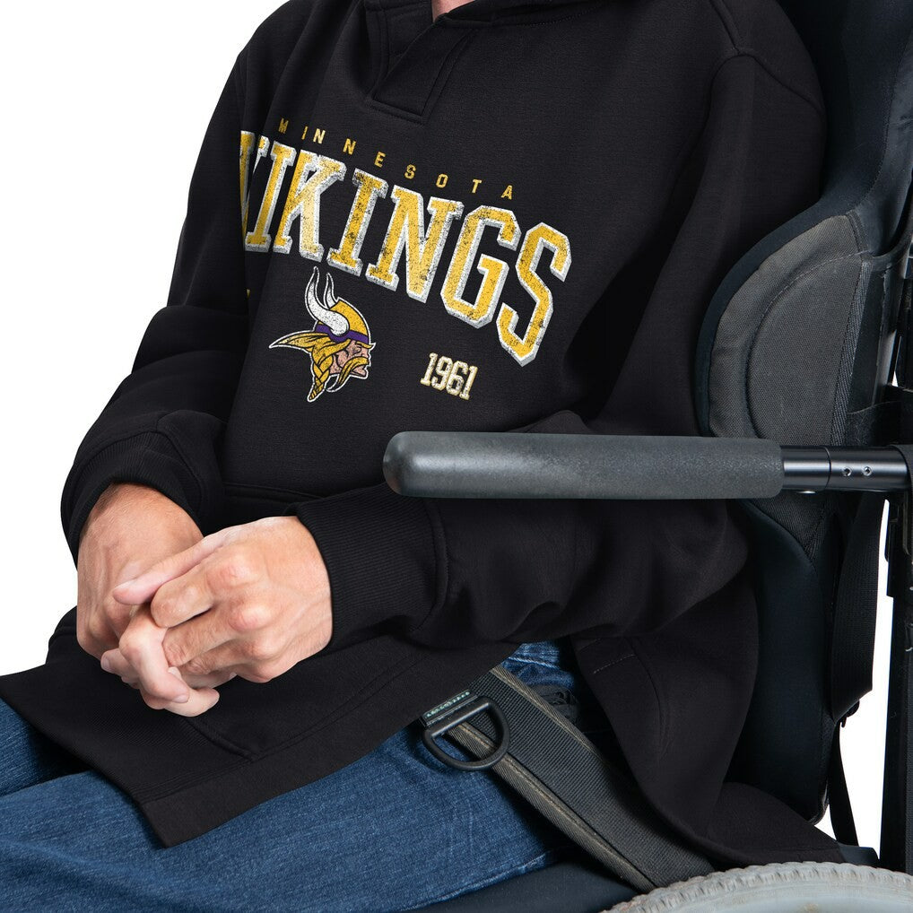 Minnesota Vikings G-III Sports by Carl Banks Adaptive Team Spirit Graphic Fleece Pullover Hoodie Black