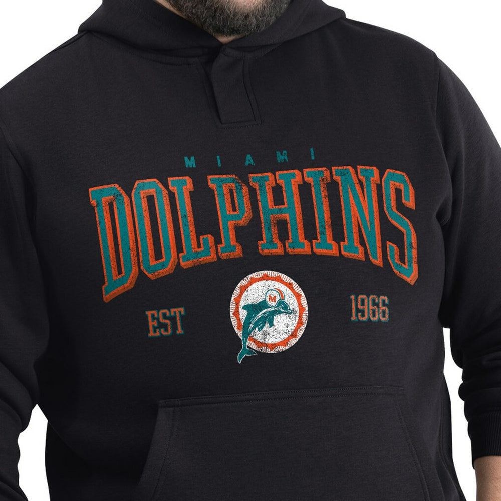 Miami Dolphins G-III Sports by Carl Banks Adaptive Team Spirit Graphic Fleece Pullover Hoodie Black