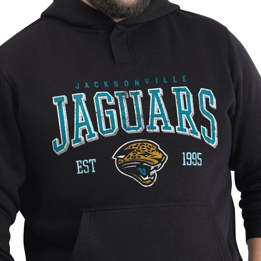 Jacksonville Jaguars G-III Sports by Carl Banks Adaptive Team Spirit Graphic Fleece Pullover Hoodie Black