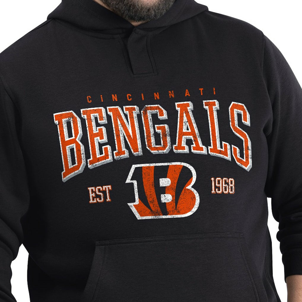 Cincinnati Bengals G-III Sports by Carl Banks Adaptive Team Spirit Graphic Fleece Pullover Hoodie Black