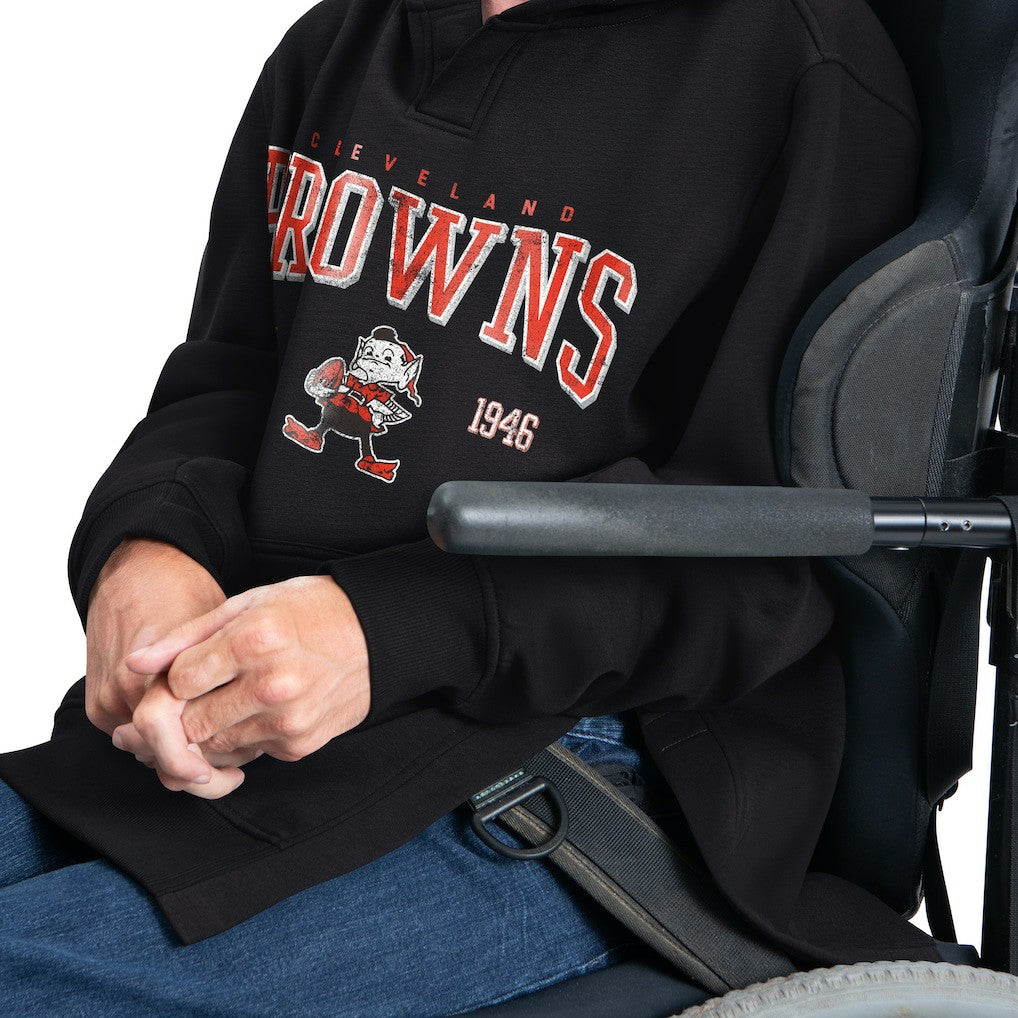 Cleveland Browns G-III Sports by Carl Banks Adaptive Team Spirit Graphic Fleece Pullover Hoodie Black