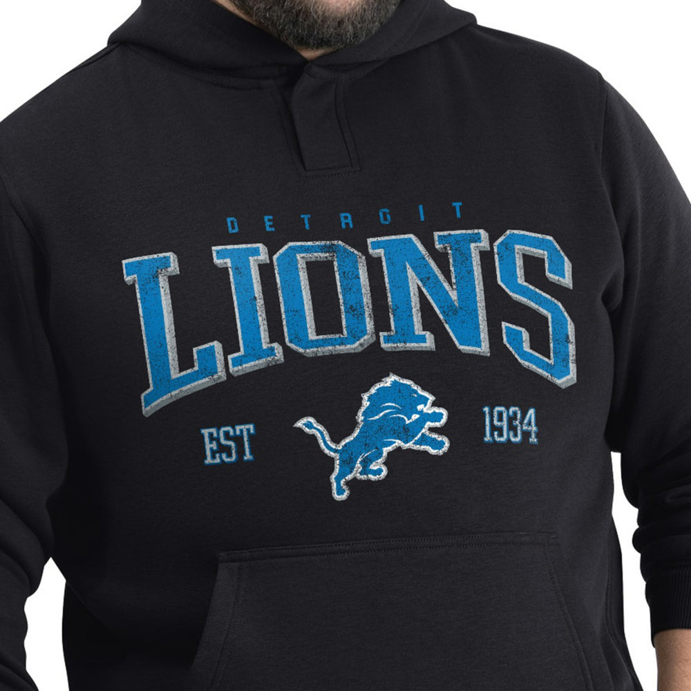 Detroit Lions G-III Sports by Carl Banks Adaptive Team Spirit Graphic Fleece Pullover Hoodie Black