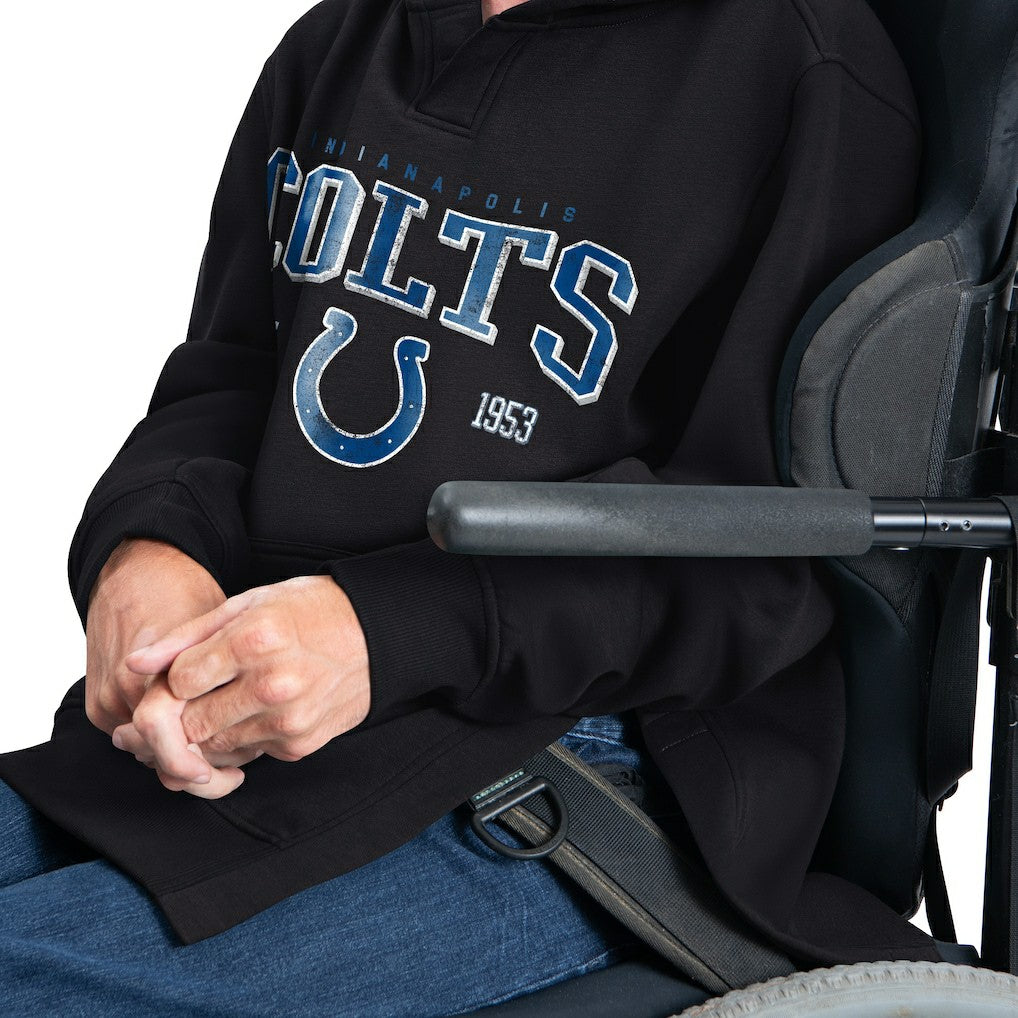 Indianapolis Colts G-III Sports by Carl Banks Adaptive Team Spirit Graphic Fleece Pullover Hoodie Black