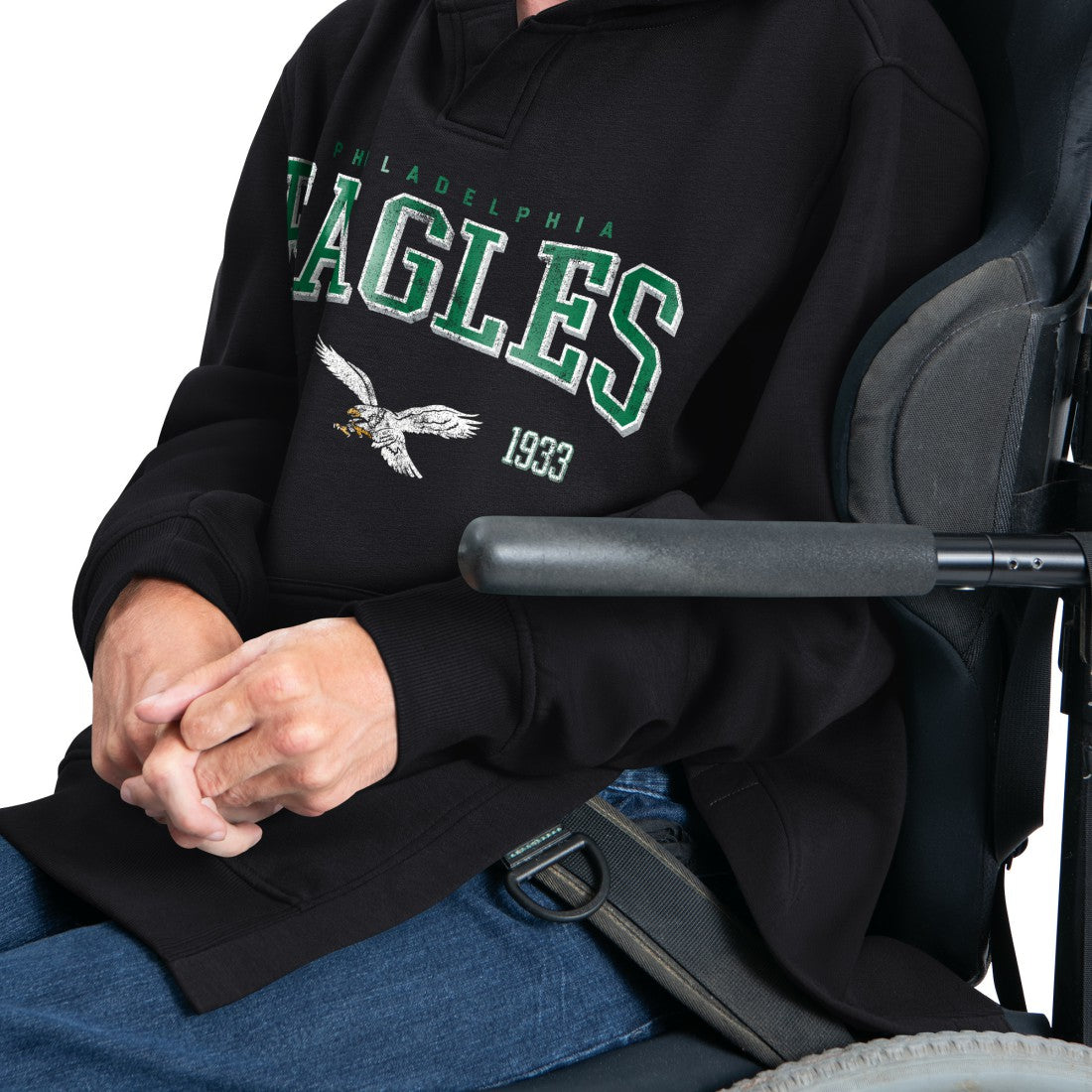 Philadelphia Eagles G-III Sports by Carl Banks Adaptive Team Spirit Graphic Fleece Pullover Hoodie Black