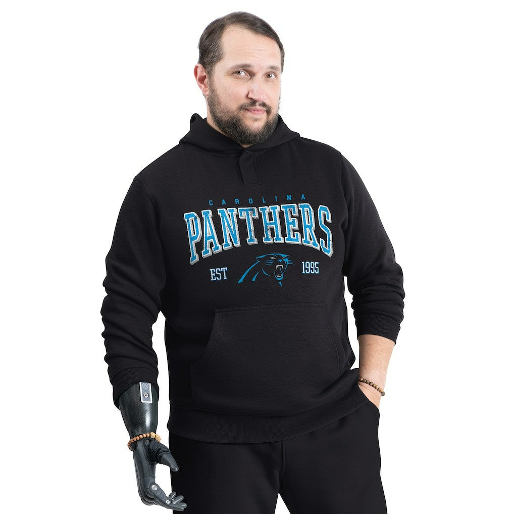 Carolina Panthers G-III Sports by Carl Banks Adaptive Team Spirit Graphic Fleece Pullover Hoodie Black