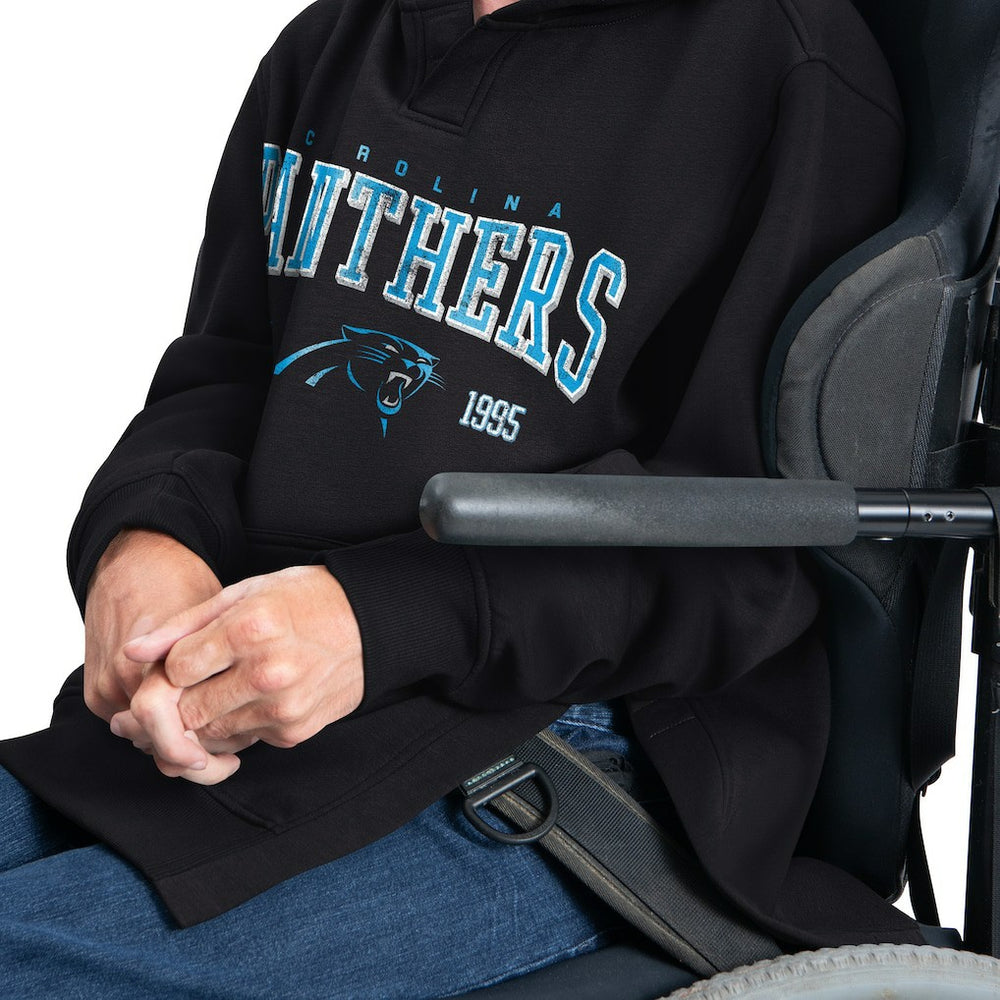Carolina Panthers G-III Sports by Carl Banks Adaptive Team Spirit Graphic Fleece Pullover Hoodie Black