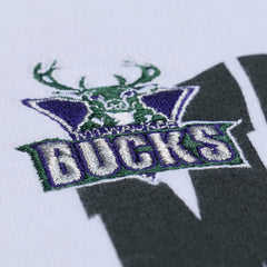 Milwaukee Bucks Women's Lightweight Block Letter Sweatshirt White