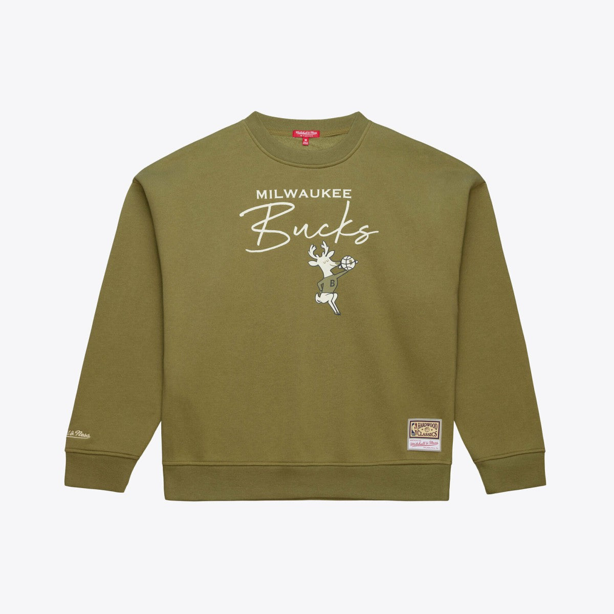 Milwaukee Bucks Women's Lightweight Script Sweatshirt Olive
