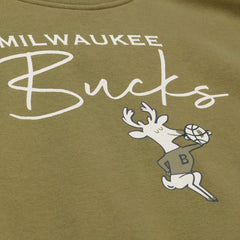 Milwaukee Bucks Women's Lightweight Script Sweatshirt Olive