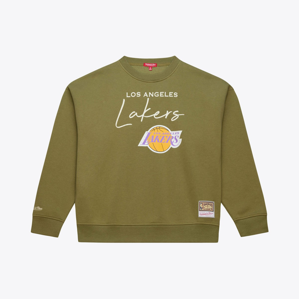Los Angeles Lakers Women's Lightweight Script Sweatshirt Olive