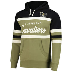 Cleveland Cavaliers Double Clutch Head Coach Hoodie Olive/Black
