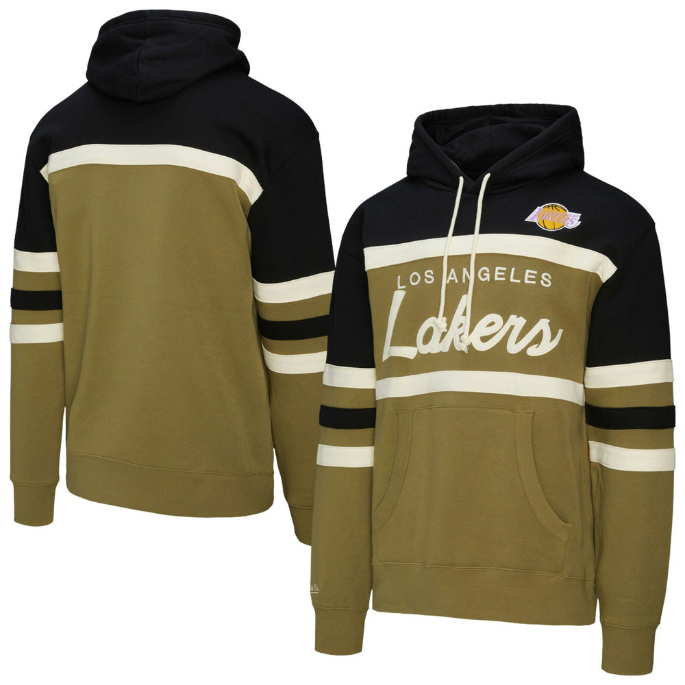 Los Angeles Lakers Double Clutch Head Coach Hoodie Olive/Black