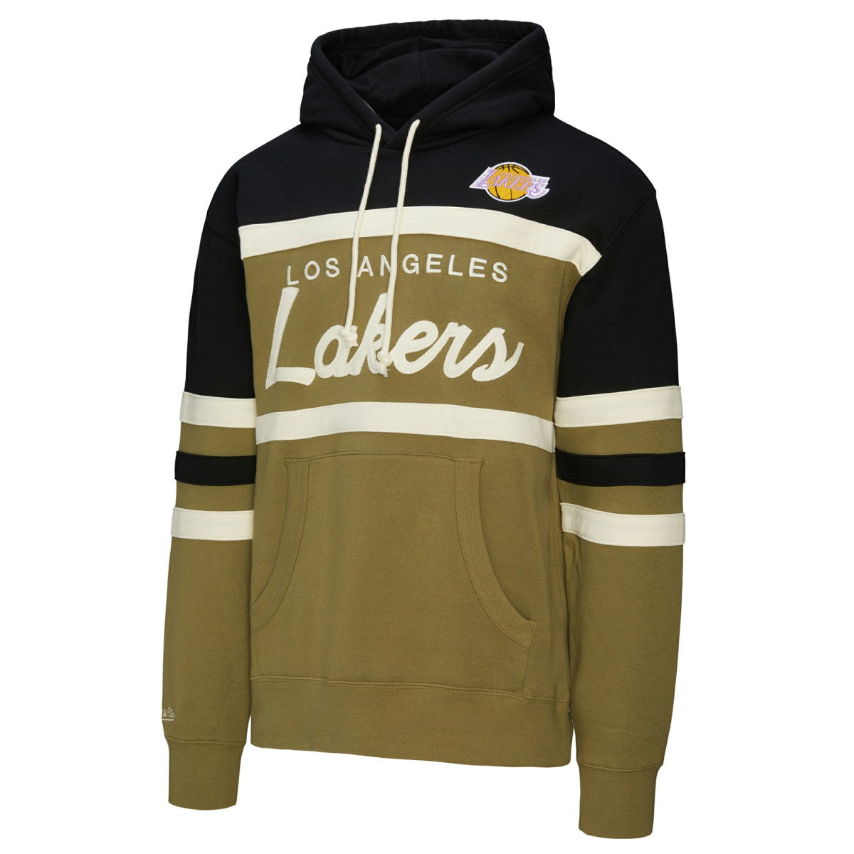 Los Angeles Lakers Double Clutch Head Coach Hoodie Olive/Black
