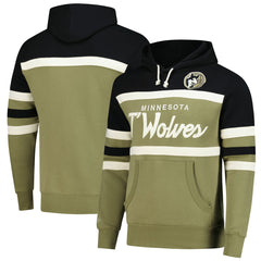 Minnesota Timberwolves Double Clutch Head Coach Hoodie Olive/Black