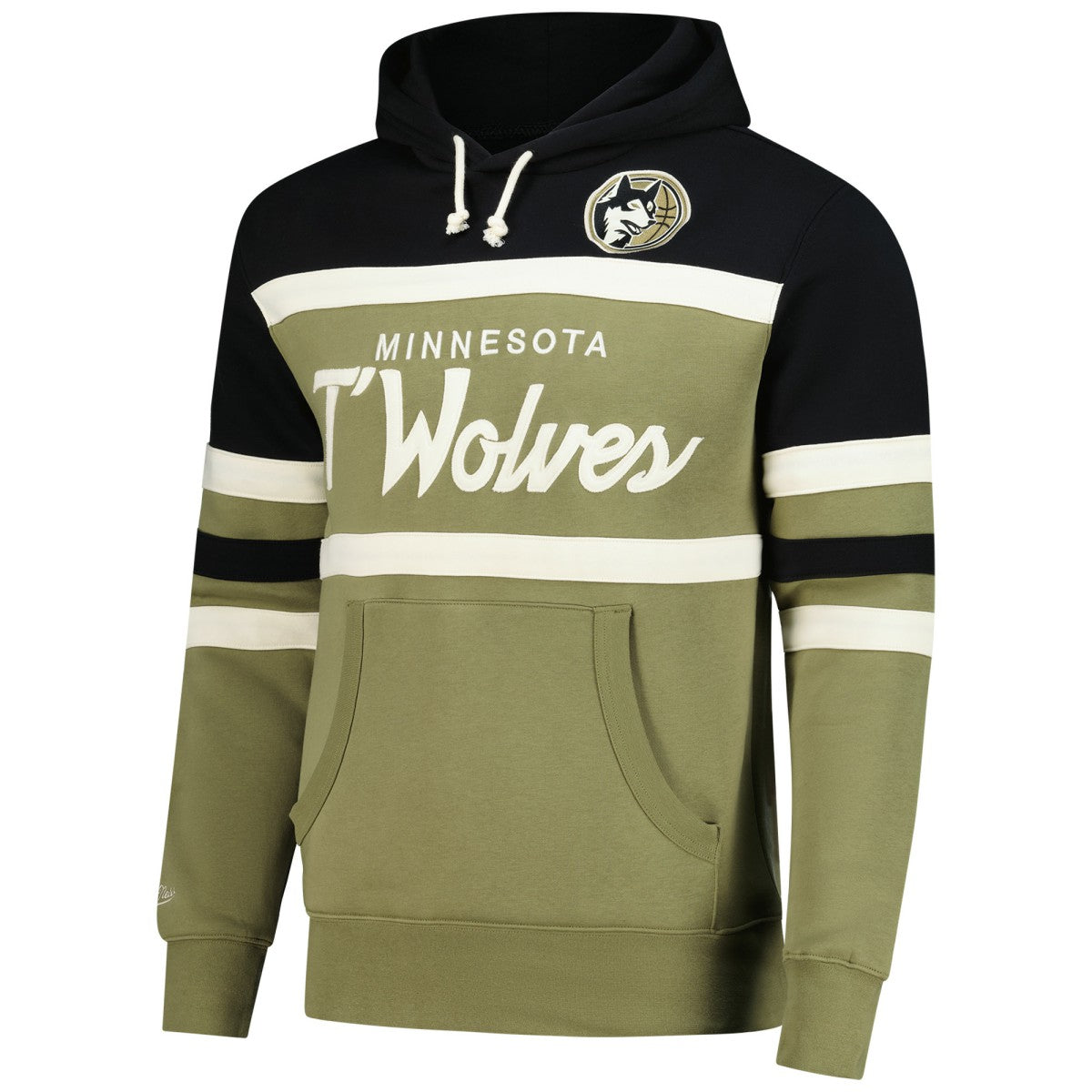 Minnesota Timberwolves Double Clutch Head Coach Hoodie Olive/Black