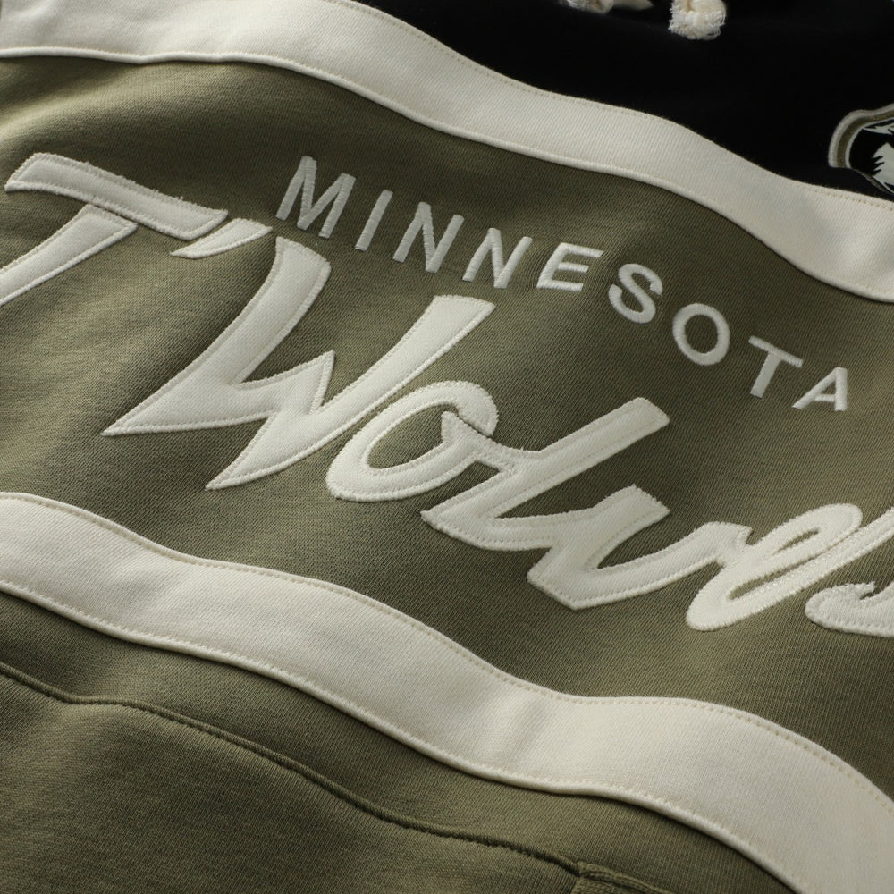Minnesota Timberwolves Double Clutch Head Coach Hoodie Olive/Black
