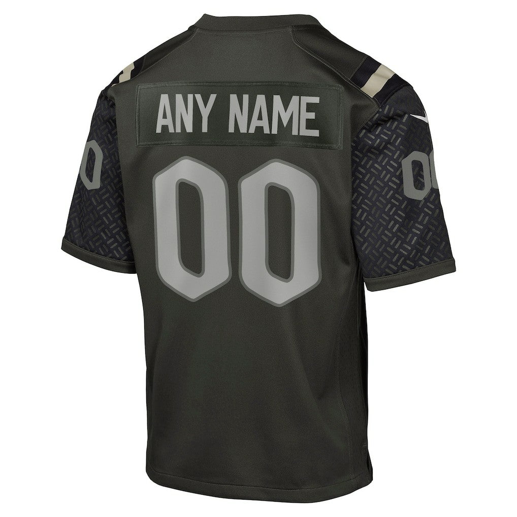 New York Jets Youth 2025 Rivalries Collection Custom Game Jersey Gotham Green