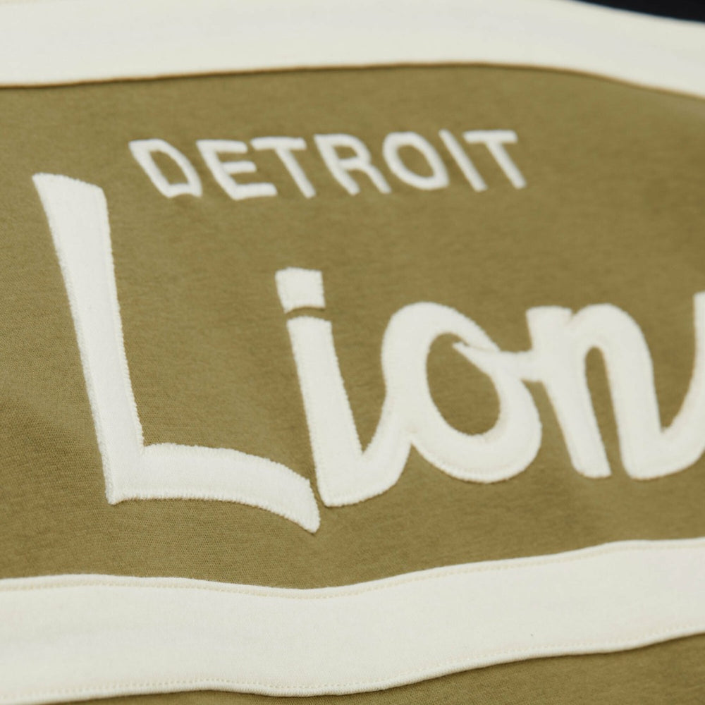 Detroit Lions Vintage Logo Head Coach Hoodie Olive