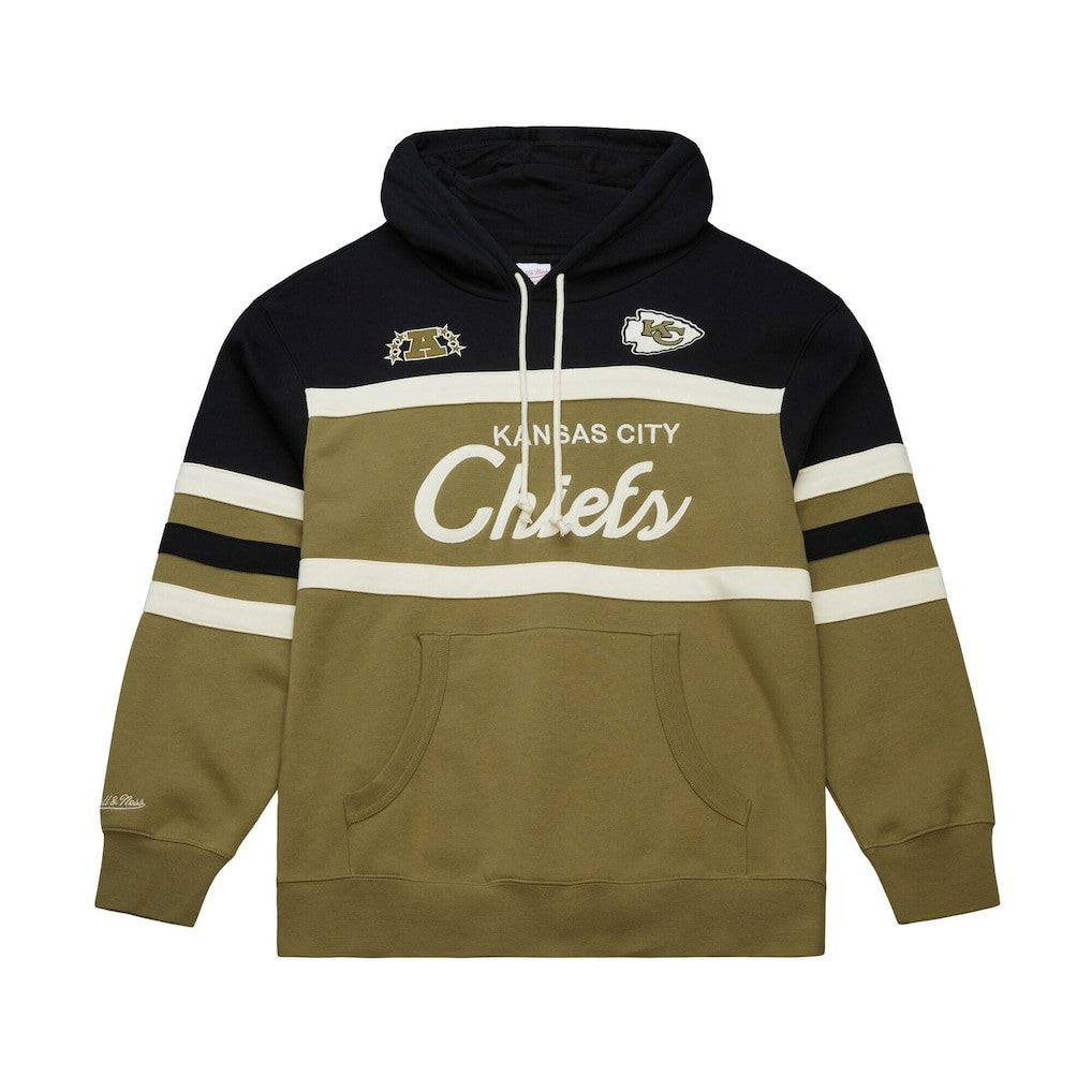 Kansas City Chiefs Vintage Logo Head Coach Hoodie Olive