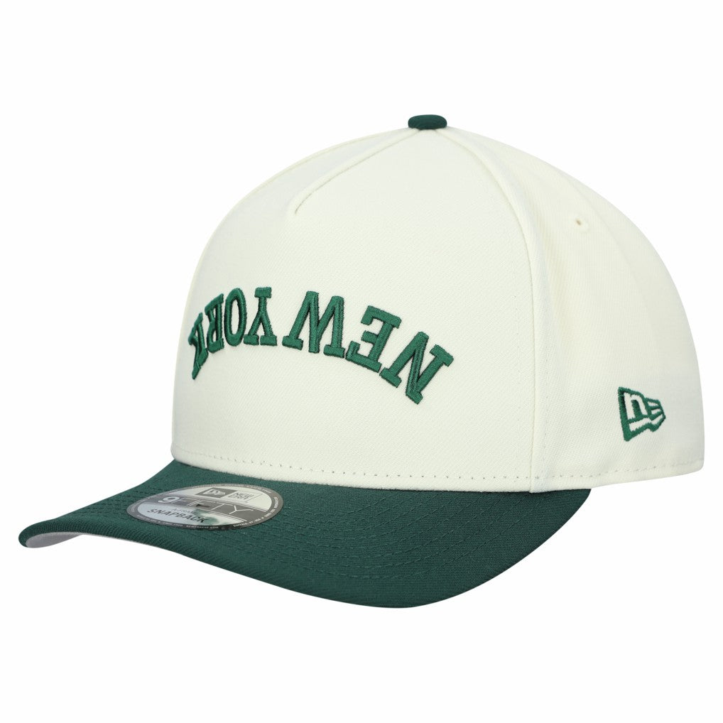 New York Jets New Era Upside Down 9FIFTY A-Frame Snapback Hat Cream