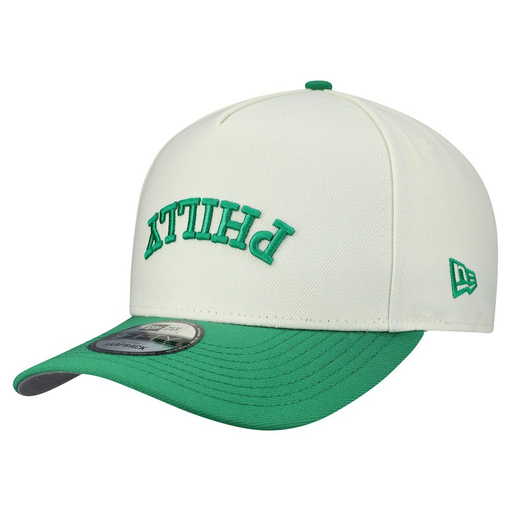 Philadelphia Eagles New Era Upside Down 9FIFTY A-Frame Snapback Hat Cream