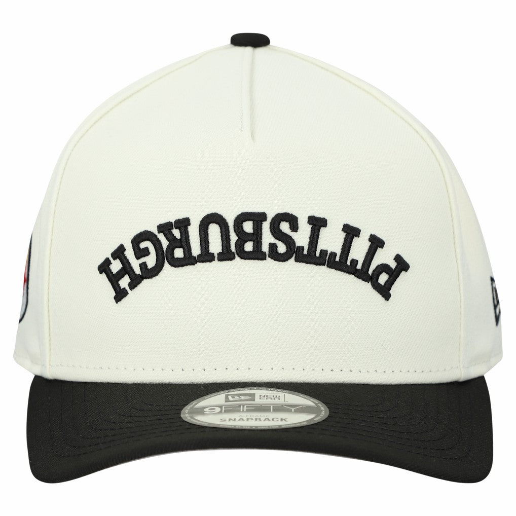 Pittsburgh Steelers New Era Upside Down 9FIFTY A-Frame Snapback Hat Cream