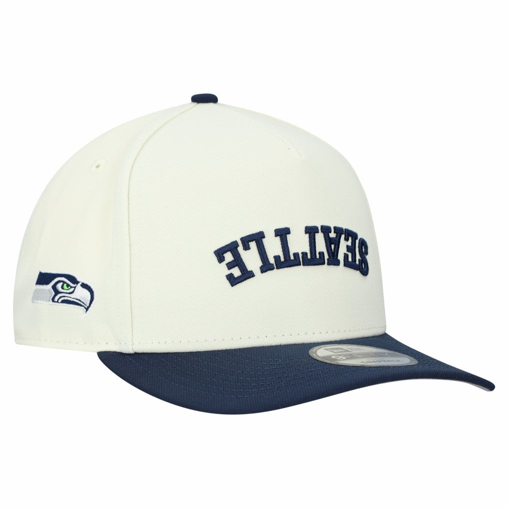 Seattle Seahawks New Era Upside Down 9FIFTY A-Frame Snapback Hat Cream