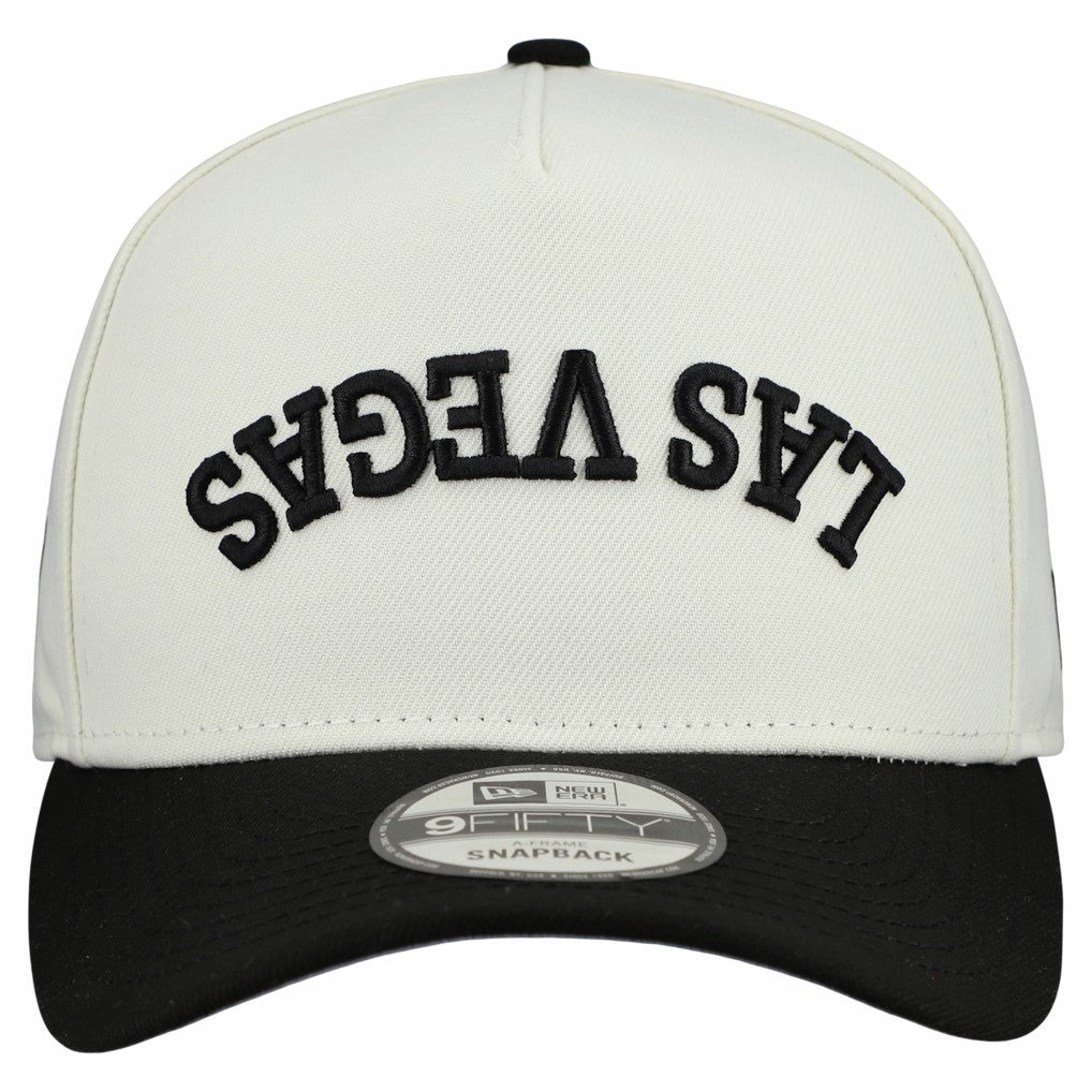 Las Vegas Raiders New Era Upside Down 9FIFTY A-Frame Snapback Hat Cream