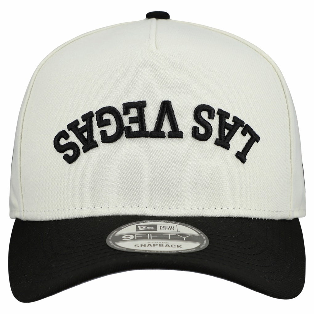 Las Vegas Raiders New Era Upside Down 9FIFTY A-Frame Snapback Hat Cream
