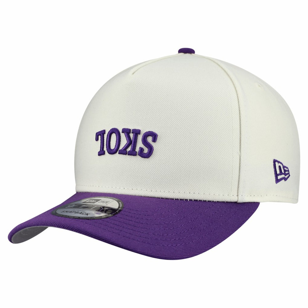 Minnesota Vikings New Era Upside Down 9FIFTY A-Frame Snapback Hat Cream