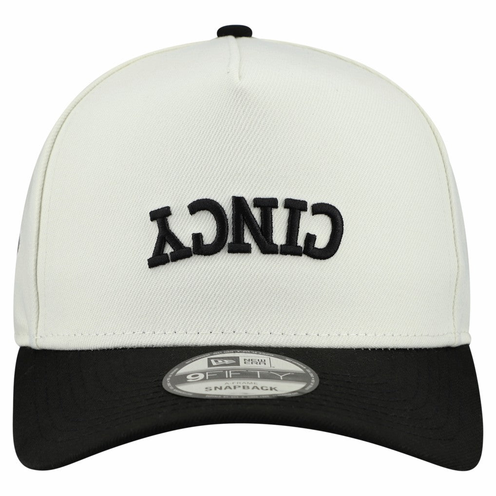 Cincinnati Bengals New Era Upside Down 9FIFTY A-Frame Snapback Hat Cream