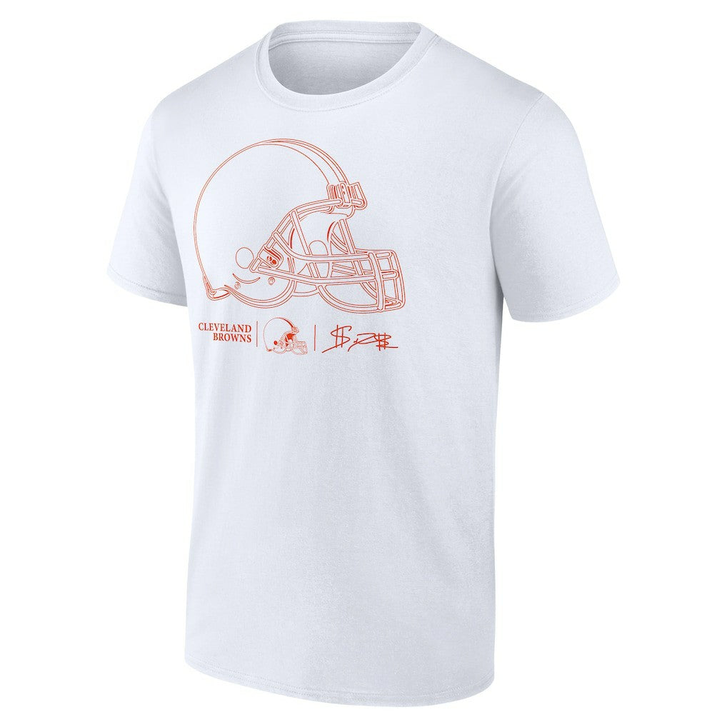Shedeur Sanders Cleveland Browns Outline Player T-Shirt White
