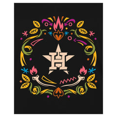 Houston Astros New Era Women's Día de los Muertos V-Neck T-Shirt - Black T-shirts