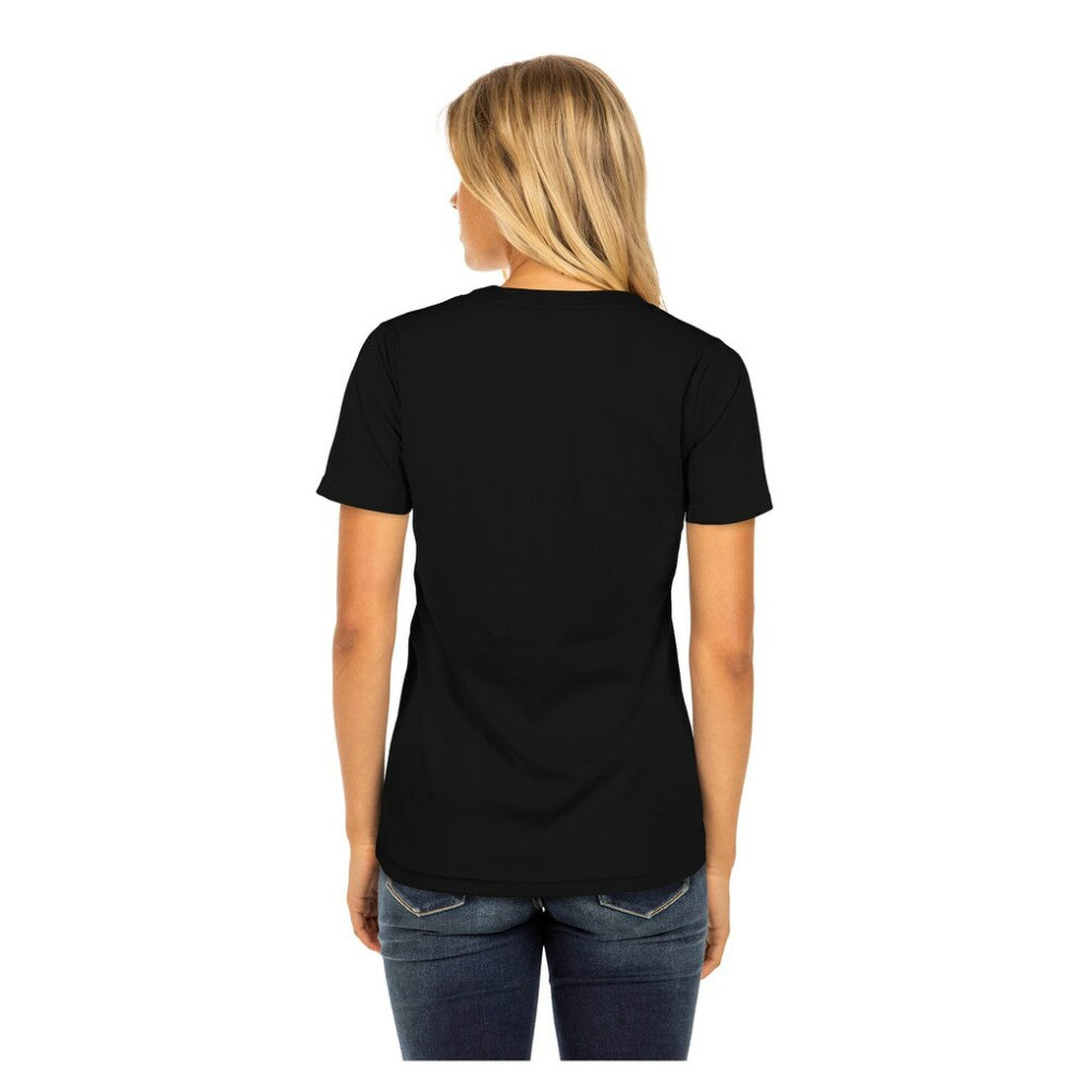 Atlanta Braves New Era Women's Día de los Muertos V-Neck T-Shirt - Black T-shirts