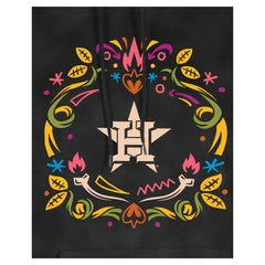 Houston Astros New Era Women's Día de Muertos Mineral Wash Hoodie Sweatshirt - Black Hoodies