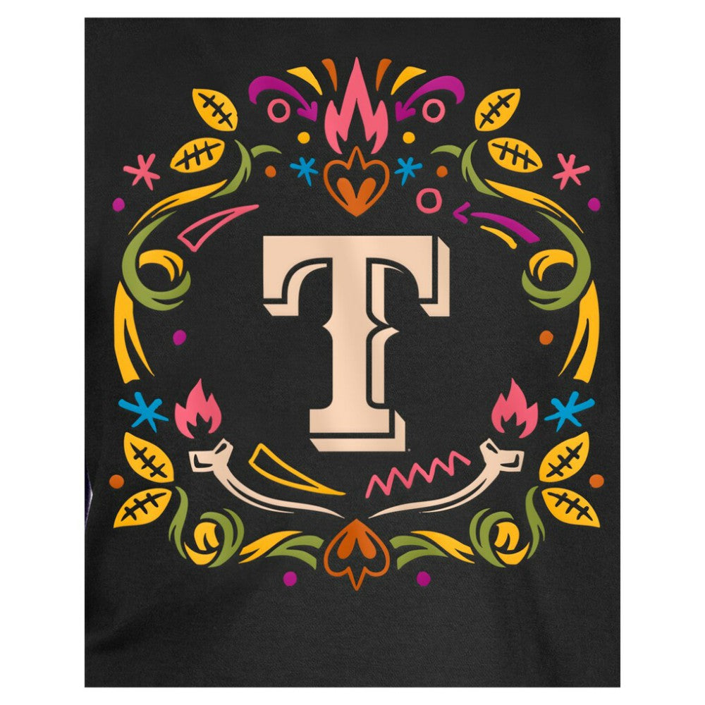 Texas Rangers New Era Youth Día de los Muertos T-Shirt - Black T-shirts