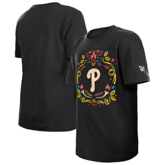 Philadelphia Phillies New Era Youth Día de los Muertos T-Shirt - Black T-shirts