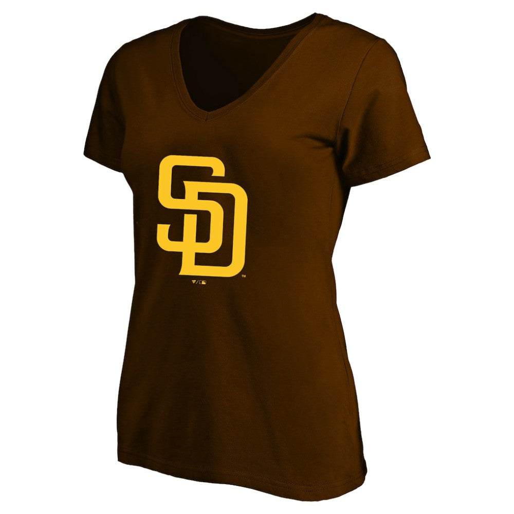 Fernando Tatis Jr. San Diego Padres Profile Women's Plus Size Name & Number V-Neck T-Shirt - Brown T-shirts