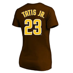 Fernando Tatis Jr. San Diego Padres Profile Women's Plus Size Name & Number V-Neck T-Shirt - Brown T-shirts
