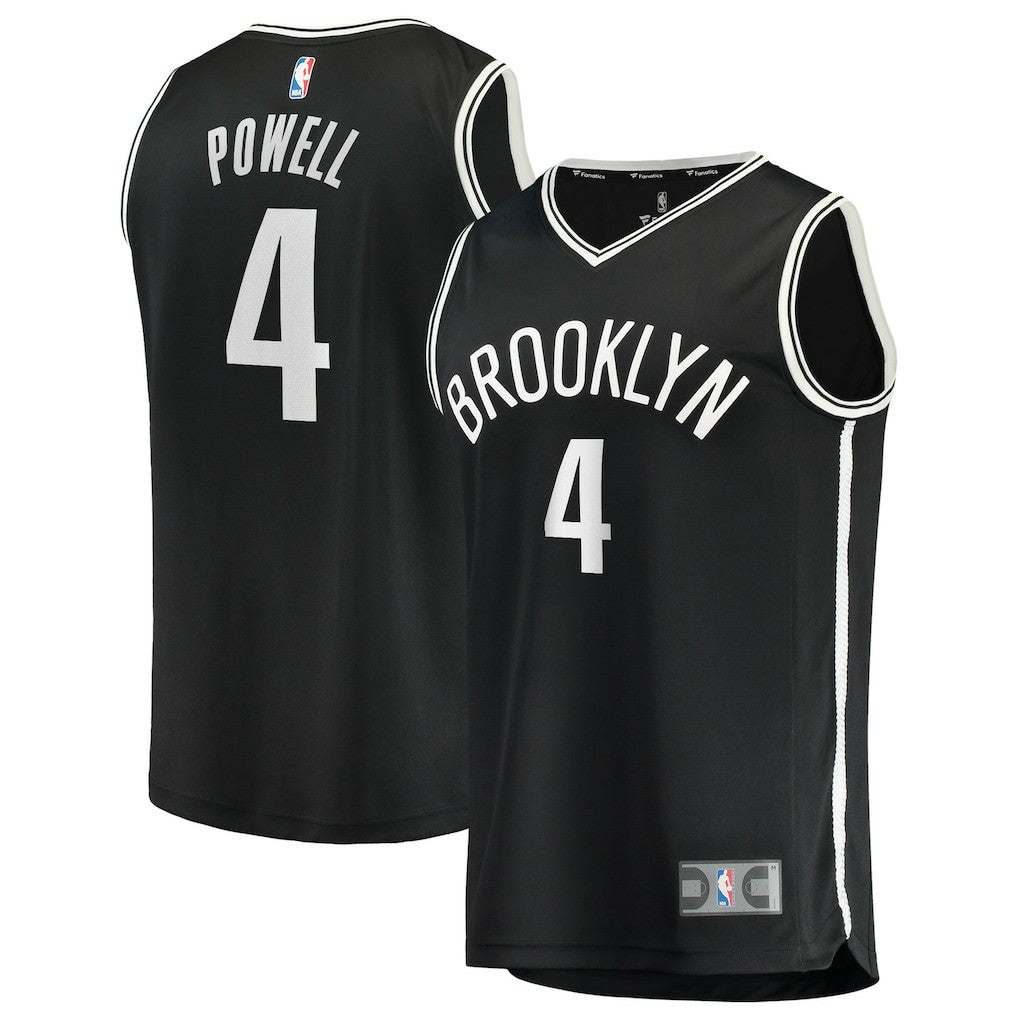 Drake Powell Brooklyn Nets Youth Fast Break Replica Jersey Black Icon Edition
