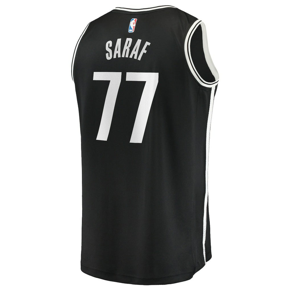 Ben Saraf Brooklyn Nets Fast Break Replica Jersey Black Icon Edition