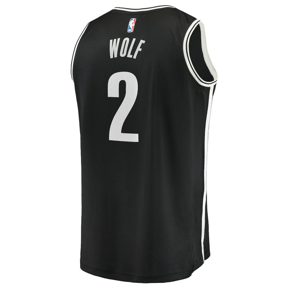 Daniel Wolf Brooklyn Nets Fast Break Replica Jersey Black Icon Edition