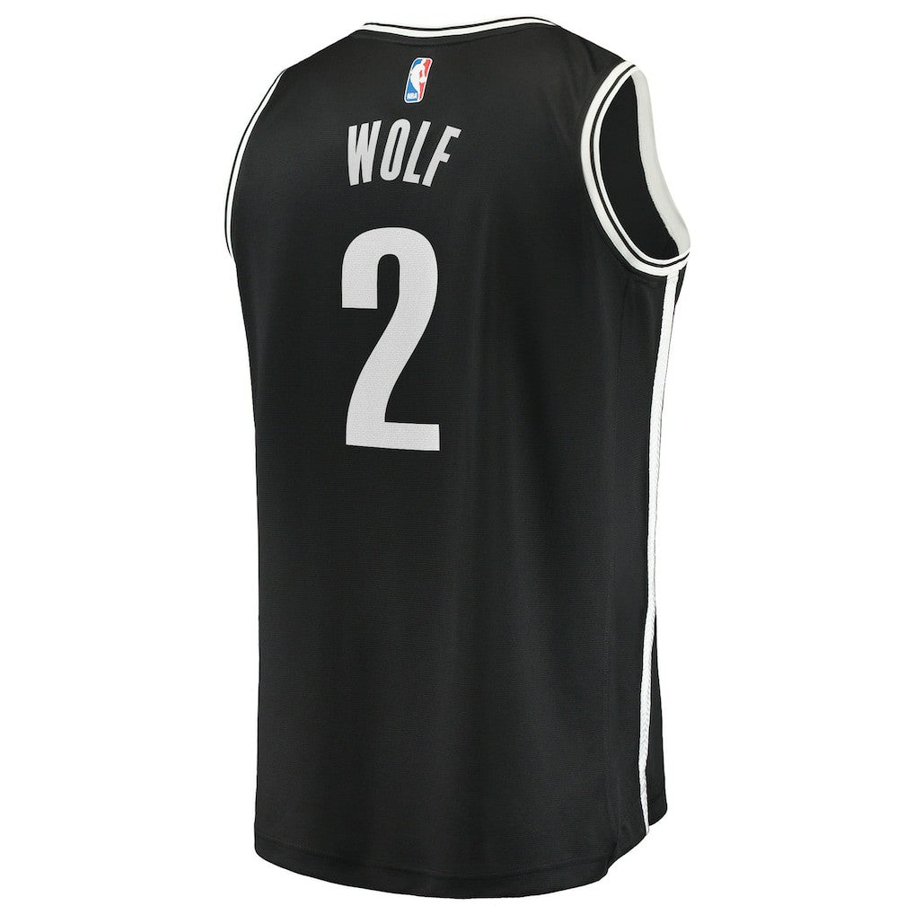 Daniel Wolf Brooklyn Nets Youth Fast Break Replica Jersey Black Icon Edition