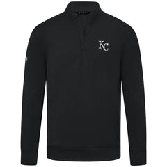 Kansas City Royals Levelwear Upright Insignia Tri-Blend Quarter-Zip Pullover - Black Pullover